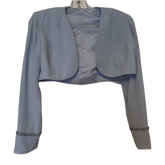 Jovani Jacket Light Blue - Picture 2 of 4